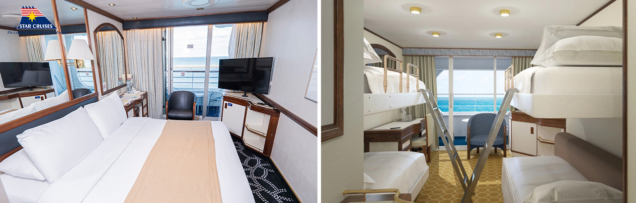 Balcony Stateroom on Star Voyager with private sea view