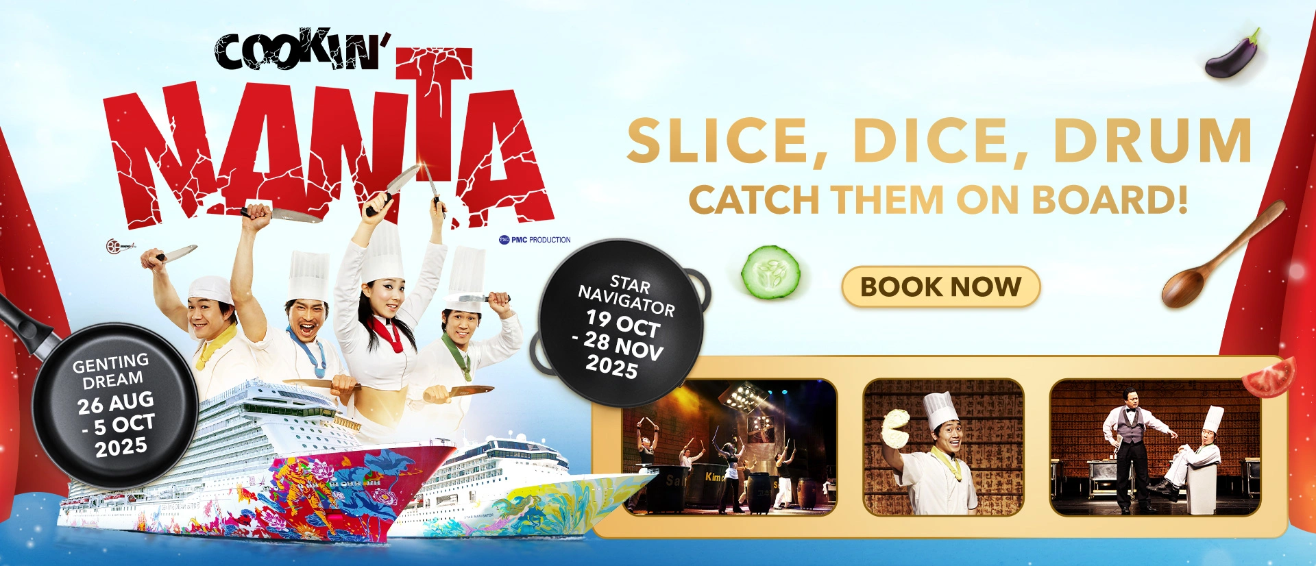 Cookin’ NANTA live show promotion on Genting Dream with 2025 dates