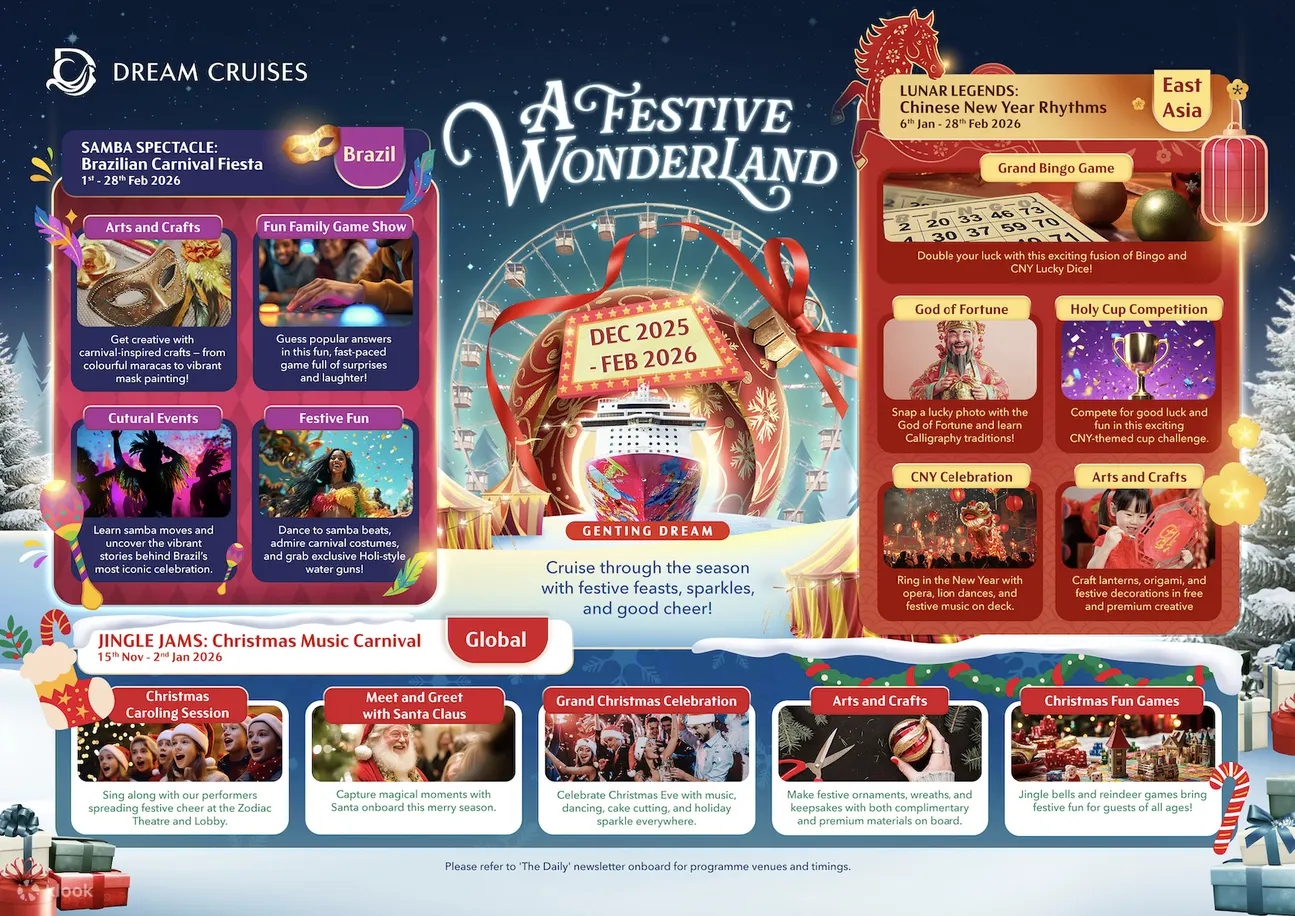Genting Dream A Festive Wonderland (Dec 2025–Feb 2026)